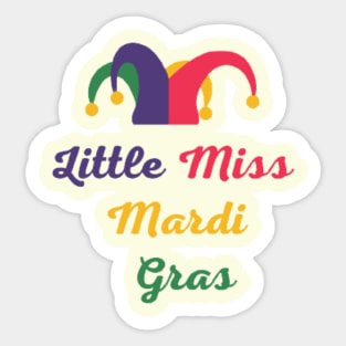 Little Miss Mardi Gras Sticker